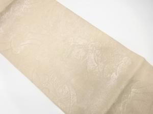 アンティーク　紗　地紙に秋草模様織り出し袋帯（材料）